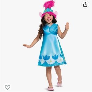Trolls World Tour Princess Queen Poppy Costume 3T-4T